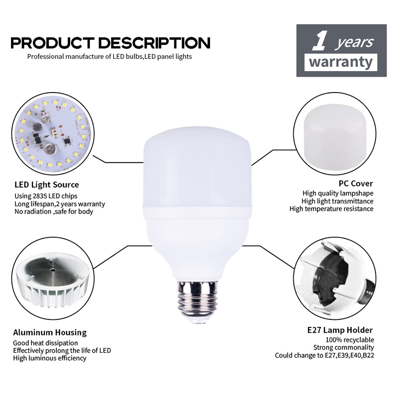 Indoor Energy Saving LED T shape Bulb 20W